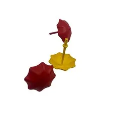 LEGO DUPLO (1) Yellow & (2) Red Umbrellas 2.5"
