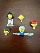 Lot of 1970s Vintage LEGO Large Figure Pieces Heads Hair