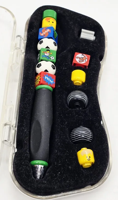 Lego Writing System Pen In Original Case From 1999 Sports Themed 