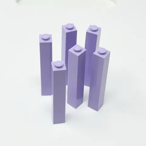 2453b LEGO Parts Brick 1x1x5 Solid Stud LAVENDER (6)