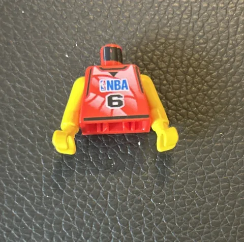 Lego Minifigure Torso NBA Player Number 6 Yellow NBA Arms 973bpb156c01 nba041