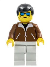 LEGO: Jacket Brown Light Gray Legs (jbr009)