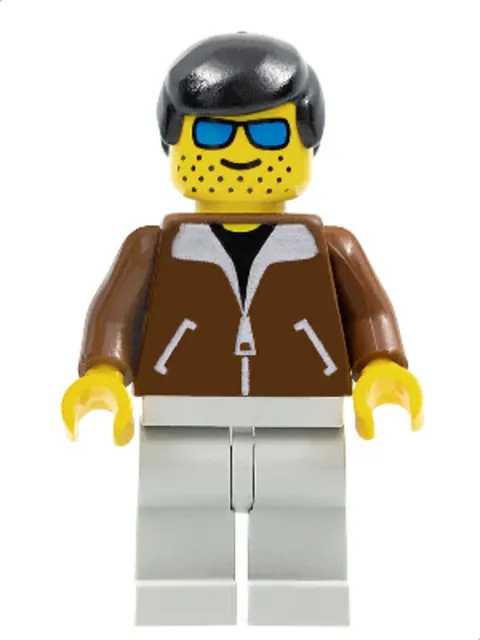LEGO: Jacket Brown Light Gray Legs (jbr009)