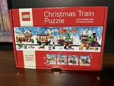 LEGO Christmas Tree Puzzle: Four Connecting 100-Piece Puzzles by LEGO