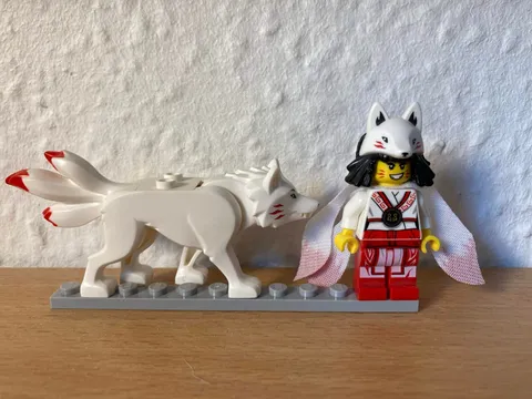 Akita minifigure + Akita wolf lego ninjago