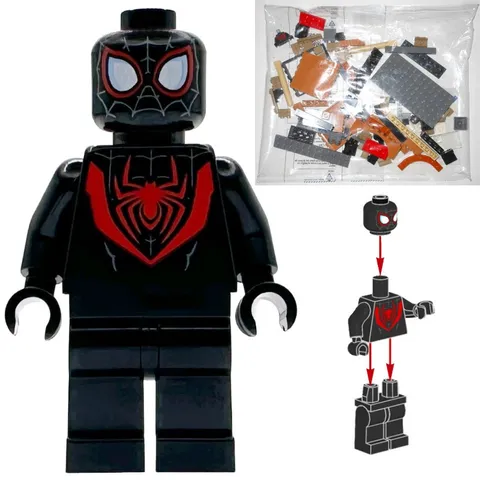 LEGO Miles Morales Spider-Man minifigure (NEW, NEVER BUILT) 76342 Bugle 76337 vs