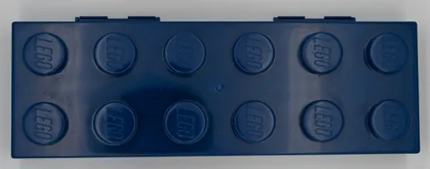 LEGO Pencil Case Brick Box Mini Figure Storage Plastic Holder ~ Dark BLUE  Used