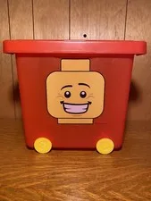 LEGO Red Storage Container/Bin with Wheels & Handles 21.5 Qtz