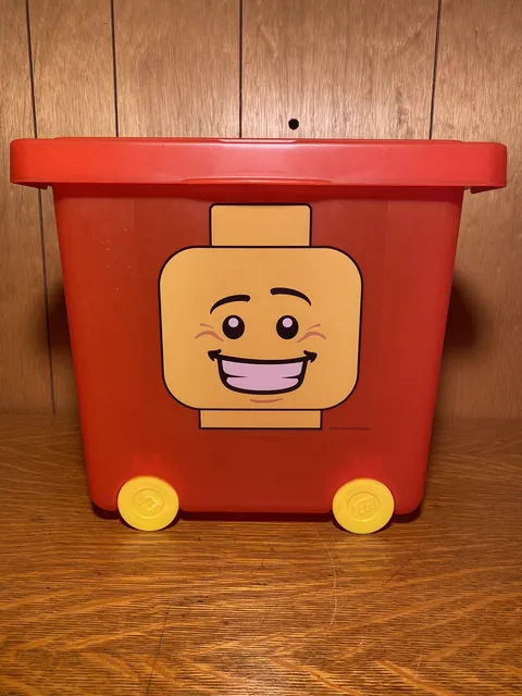 LEGO Red Storage Container/Bin with Wheels & Handles 21.5 Qtz