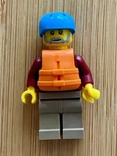 LEGO cty0913 Set 60202 People Pack Man, Dark Red Jacket