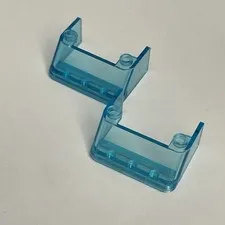 Lego 2437 Transparent Light Blue Replacement Parts Pieces Lot of 2