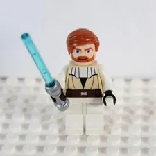 LEGO Star Wars Obi-Wan Kenobi Minifigure Clone Wars Blue Lightsaber 2008