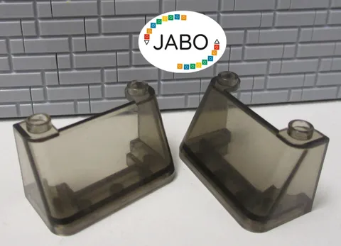 (B8/10) LEGO 2x 3823 Windshield 2x4x2 Windshield Trans Brown