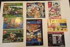 LEGO Instruction Manual & Insert Lot 8 MINECRAFT, ELEVES & MORE 