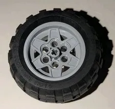 LEGO Large Rubber Tire 68.7x34R Balloon 43.2mm D. x 26mm LIGHT BLUISH GREY Wheel
