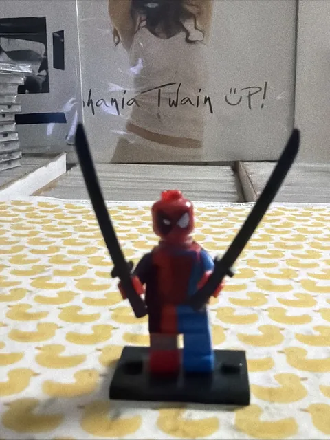 SPIDER-MAN DEADPOOL & WOLVERINE SPLIT LEGO MINIFIG FIGURE marvel ryan reynolds