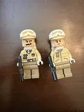 LEGO Minifigure Lot of 2 Star Wars Hoth Rebel Troopers w/ Helmet, Backpack
