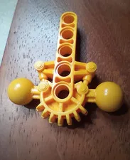 1 Bionicle  Bright Light Orange Low Torso 47306 Lego part hips 7 tooth half gear