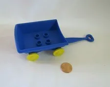 LEGO Duplo BLUE WAGON PULL ALONG CAR VEHICLE Pooh Bear Yellow Wheels for Figures