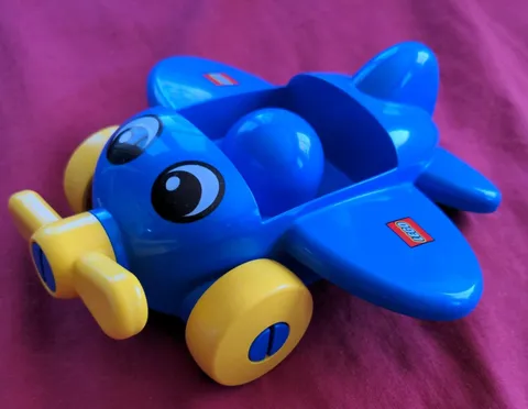 Lego Primo Vehicle Blue Airplane Yellow Propellor & Wheels 2071 My First Plane