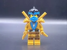 LEGO MINIFIGURE NINJAGO NYA - 10TH ANNIVERSARY GOLDEN NINJA NJO0707 WITH SWORDS