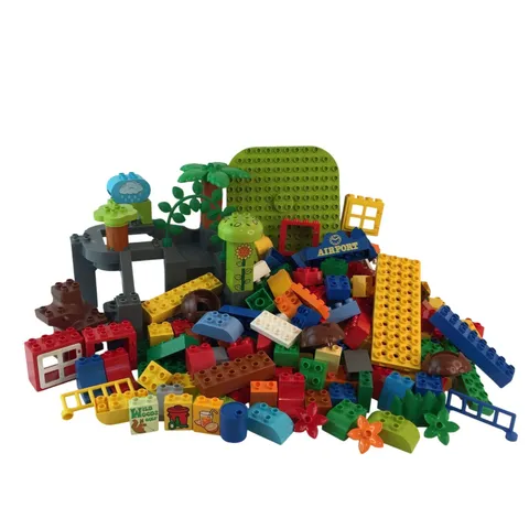 Lego Duplo Building Blocks Lot 250 Pcs Base Plate Mountain Tree Vine Window