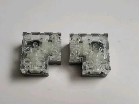 LEGO Technic Gearbox (3 x 3 x 1 2/3 studs) Trans Clear Lot Of 2