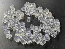 LEGO 100x Trans-Clear 1x1 Brick (3005) Building Bricks Lot Bulk MOC
