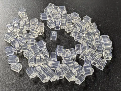 LEGO 100x Trans-Clear 1x1 Brick (3005) Building Bricks Lot Bulk MOC