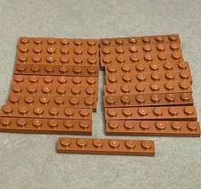 Lego 3666 Reddish Brown Replacement Add-on Pieces Parts Lot of 19
