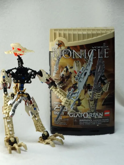 2009 LEGO Bionicle Glatorian Vorox  8983 Almost Complete w/ Canister