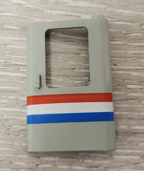 Lego 4182p04 Old Light Gray Door 1 x 4 x 5 Train Right Red White Blue Stripes