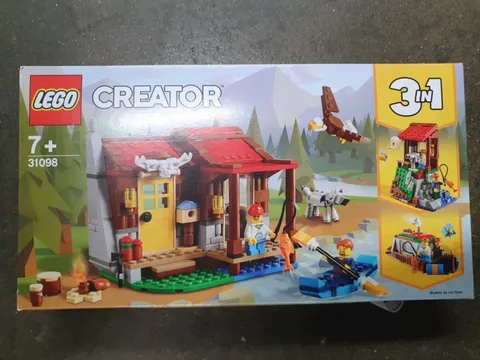 Lego Creator 31098 OUTBACK CABIN 3 in 1 Fish Eagle Wolf Shack Canoe New Sealed