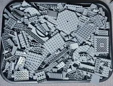 500 Lego Dark Bluish Gray Pieces Bulk Parts Lot~Bricks, Plates, & Specialty