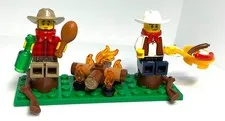 Lego Cowboy Minifigures w/ Campfire - Western Frontier - Wild West