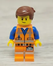 Lego tlm018 Emmet Lopsided Mouth Minifigure NO PIECE OF RESISTANCE OR BRACKET