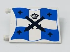 LEGO Vintage Flag 6x4 Blue White Crossed Cannons Imperial Soldiers Part