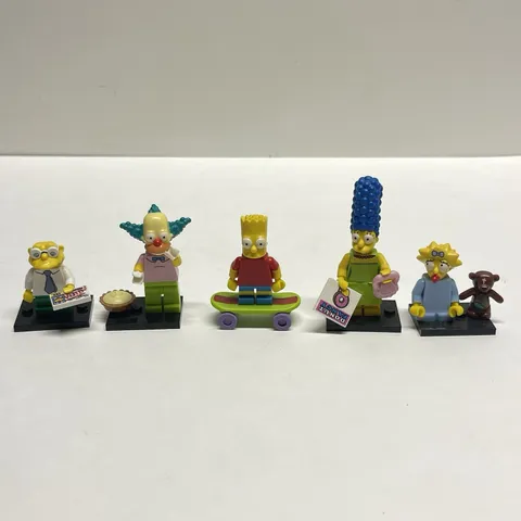 Lego Simpsons Series 1 Figure Lot - Bart Marge Maggie Krusty Moleman