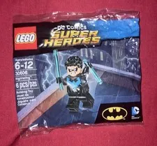 LEGO 30606 DC Comics Super Heroes Nightwing minifigure Poly Bag*BAG HAS WRINKLES