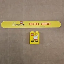 LEGOLAND Hotel Hero Snap Bracelet Wristband And Brick LEGO Souvenir
