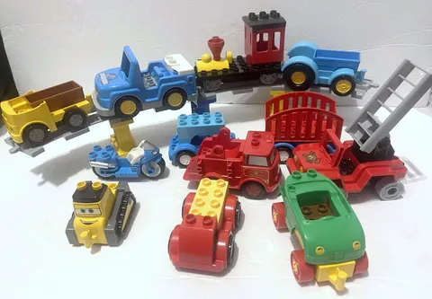 LOT of LEGO DUPLO Disney Pixar CARS, VEHICLES, Motorcycle, BRIDGE