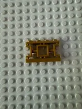 LEGO Fence/Railing 1x4x2 – Pearl Gold, Window Panel Design