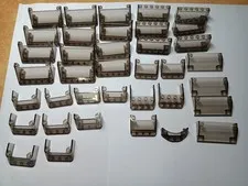 LEGO BULK LOT OF 37 TRANS BLACK/BROWN WINDSCREENS VEHICLE  2X6X2  2X4X2