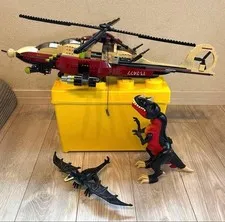 LEGO Dino Attack T-1 Typhoon Helicopter VS T-Rex Used Figures 7477 Pteranodon JP