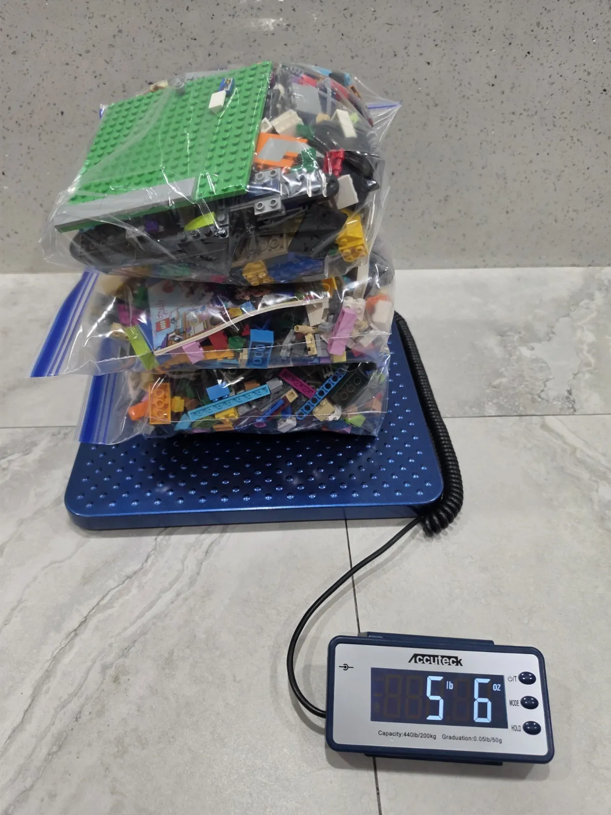 LEGO Bulk Lot 5.4 lbs Mixed Bricks Parts Pieces Baseplates Instructions Genuine 