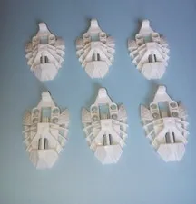6 Bionicle Lego Parts number 53549 Foot Feet White Toa Inika Elliptical 53549