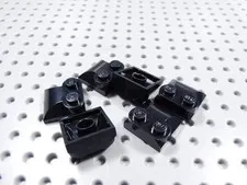 LEGO Lot of 6 Black 2x2 Curved Slope Bricks w/ 2 Studs BF