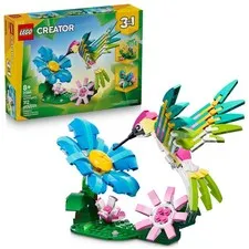 LEGO Creator 3 in1 Wild Animals: Colorful Hummingbird Building Toy Multicolor