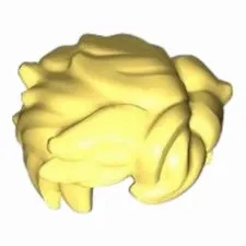 LEGO Minifigure, Hair Tousled and Sticking Out on Both Sides