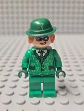 LEGO DC Super Heroes The Riddler Suit and Tie Minifigure Rare sh0334 